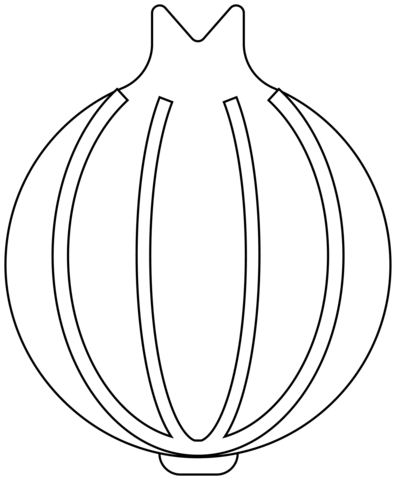 Onion Emoji Coloring Page